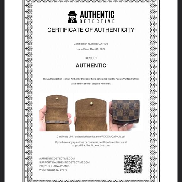Louis Vuitton Damier Cufflink Case - Picture 2 of 14